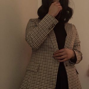Plaid Blazer Ivory/Black/Olive/Camel